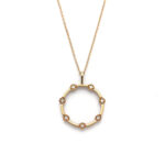 گردنبند دایره نگین دار